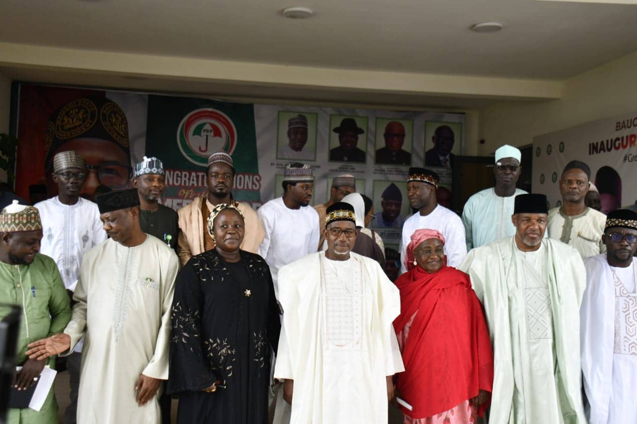 Gov Bala Mohammed of Bauchi state and Barr. Ibrahim Kashim during luncheon of the 2023-2025 OGP project in Bauchi...