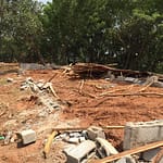one of the demolished shops
